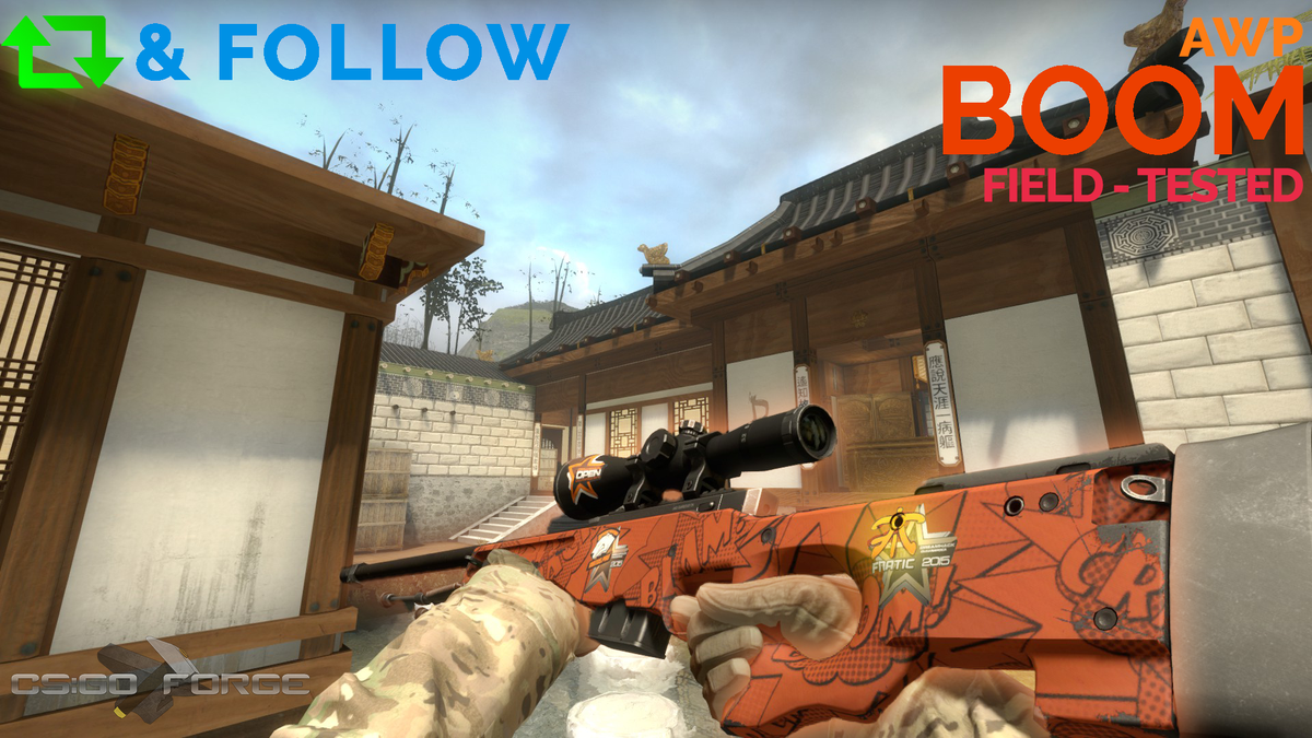 csgo_forge's tweet photo. GIVEAWAY: AWP | Boom (FT)
Retweet + Follow us to enter. Ends at 400 Retweets!
#CSGOgiveaway #CSGOForge https://t.co/qCgzl3mxwO
