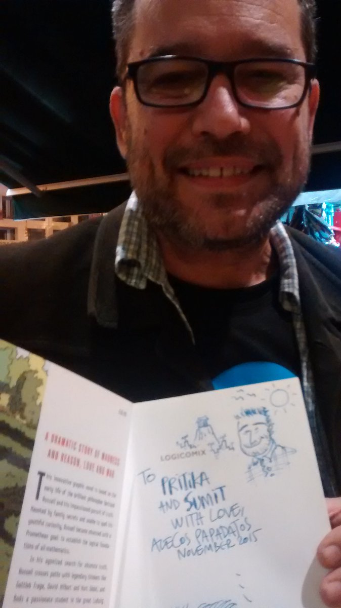 bakarmax_'s tweet image. Me and @tuteji met the artists of #logicomix @AlecosPapadatos and Annie