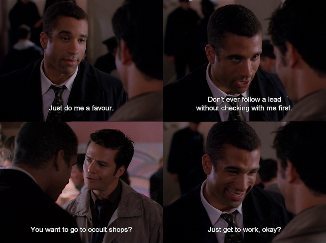 tvshowquote1's tweet photo. Darryl: Don't follow a lead without checking with me first
#Andy: U wanna go to occult shops?
#Charmed #CharmedQuote https://t.co/QwXt125L19