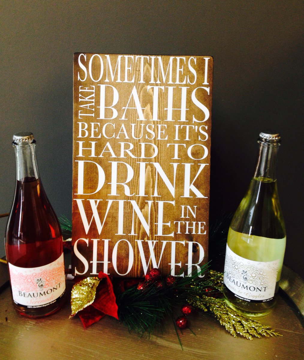 Happy Friday! Like this sign? Want one? Come to our Sip into the Season event on Dec 6th to find it <a href="/Beaumontwines/">Beaumont Winery</a>.