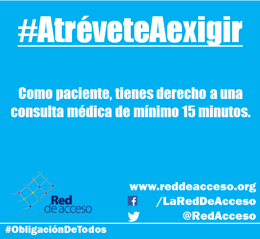 RedAcceso's tweet photo. Como paciente tienes derechos ¡Conócelos y exígelos! https://t.co/phS4oXeJn3