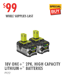 RYOBItoolsusa's tweet photo. Power up all your tools with the 2pk of 4.0 ONE+ Batteries! ONLY $99 https://t.co/38NMA1QFtT https://t.co/tr4e6X7IN2
