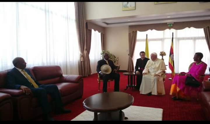 RuhakanaR's tweet photo. The waiting is over. We are delighted to have you here in Uganda, Your Holiness Pope Francis. Welcome #PopeInUganda https://t.co/yWI3QAahlG