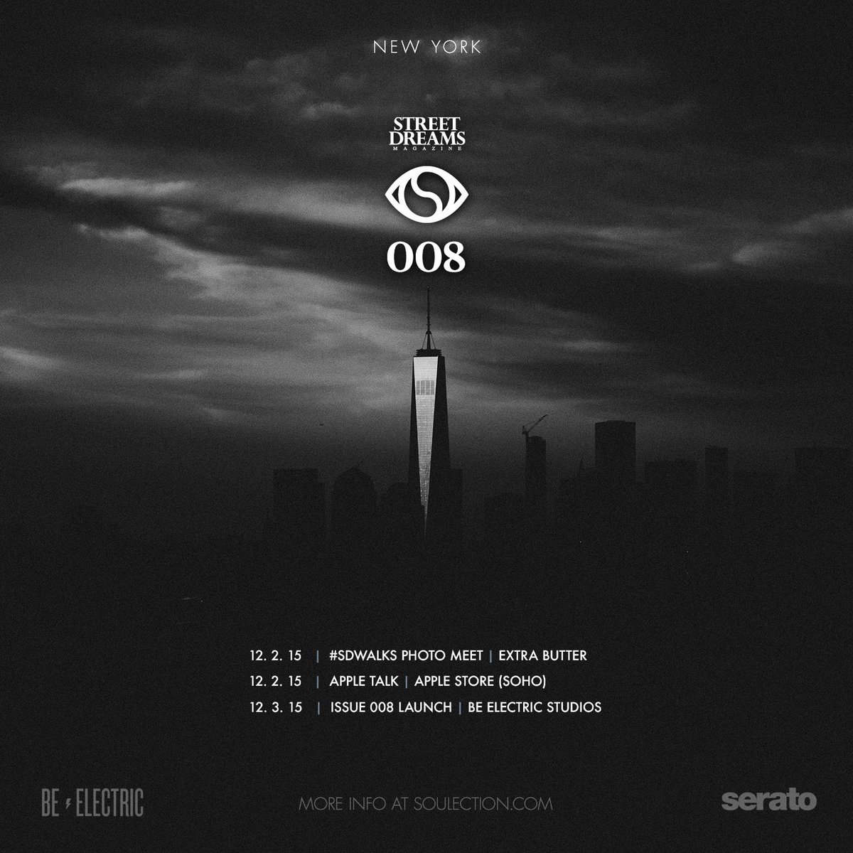 Soulection's tweet photo. NY,

We're making our way back to you next wk
for the SD launch of issue .008

https://t.co/8CM99eRlUr for details. https://t.co/EnPjXQ1Ca2