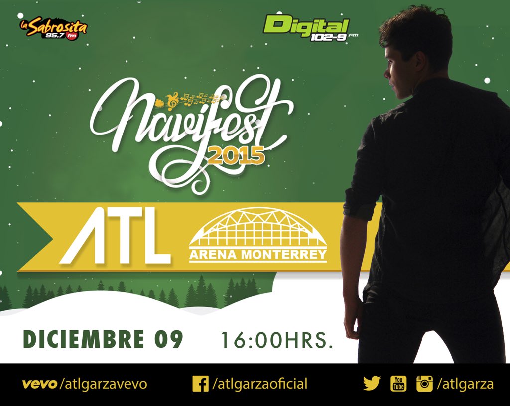 atlgarza's tweet photo. Cuando ustedes lo piden todo es posible. Nos vemos en el #NaviFest de @digital1029 en Monterrey. 🎅🏻 https://t.co/U2Ybxf7JzE