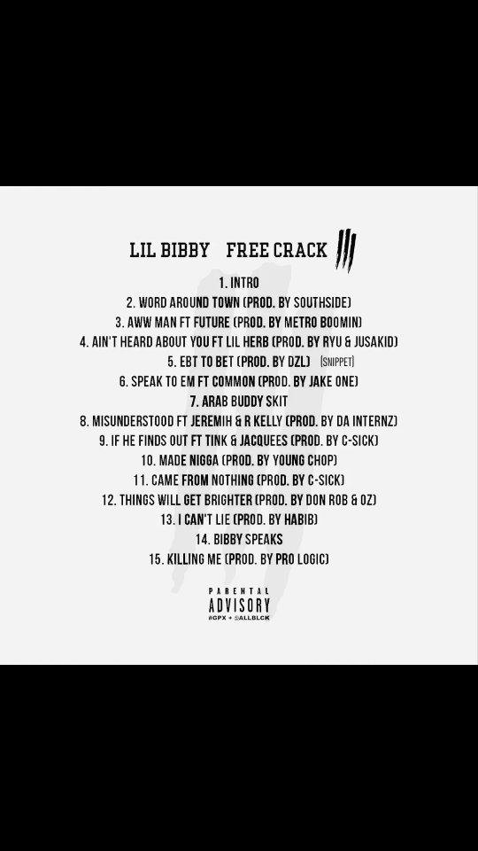 TrapGoCrazy's tweet photo. Lil Bibby FREE CRACK 3 @LilBibby_  https://t.co/oNaIZDWNOg https://t.co/sJk0Gj9ZsR