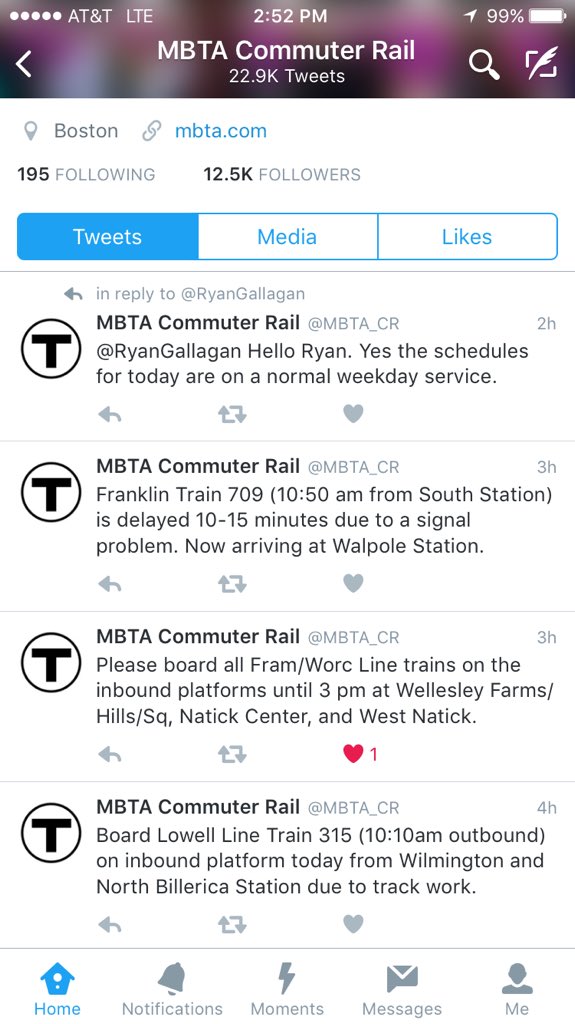 BelugaMullen's tweet photo. @MBTA_CR 522 arrived on the outbound, thanks https://t.co/850cGVVnnF