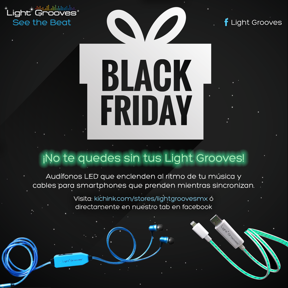 lightgrooves's tweet photo. ¡PROMOCIÓN #BLACKFRIDAY! No se queden sin los más originales audífonos y cables LED https://t.co/dgWL1nLC4g https://t.co/d3ltQn4mN9