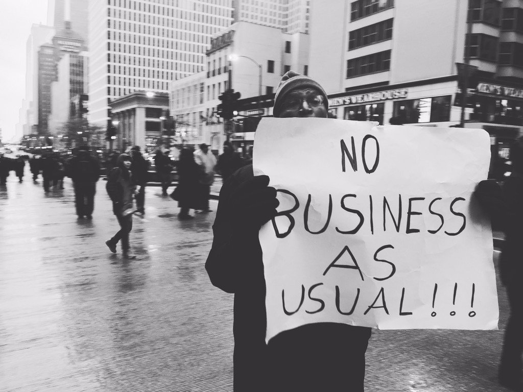 #NoBusinessAsUsual #Chicago #CHIcoverup #JusticeForLaquan photo by @RodrigoStarz