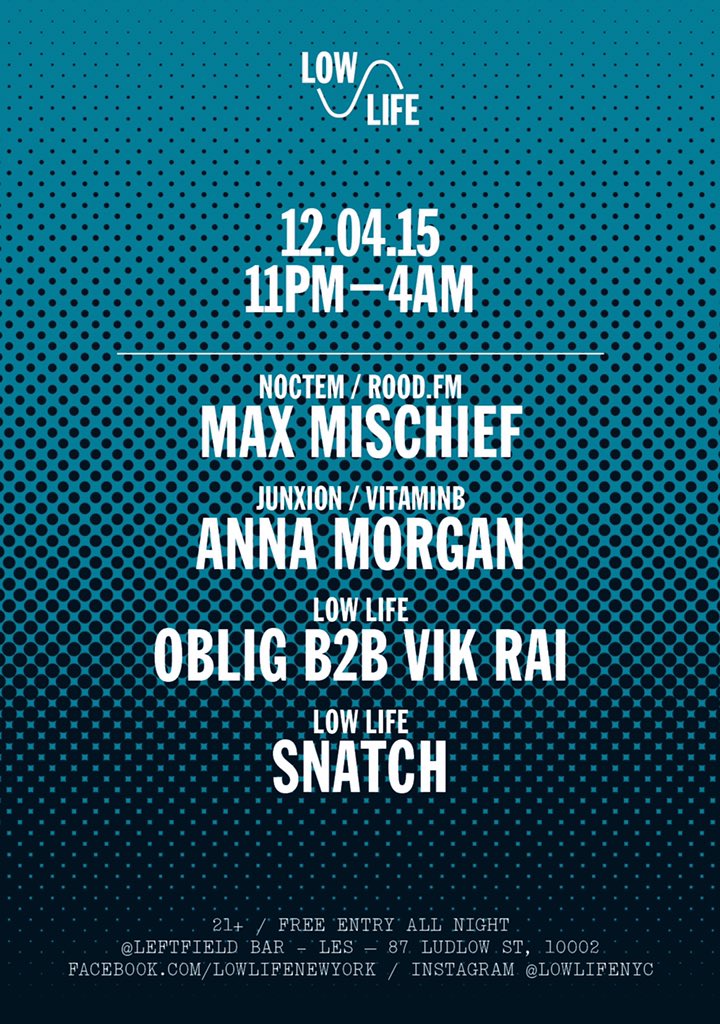 A week from today <a href="/lowlifenewyork/">lowlifenyc</a> is back in Manhattan