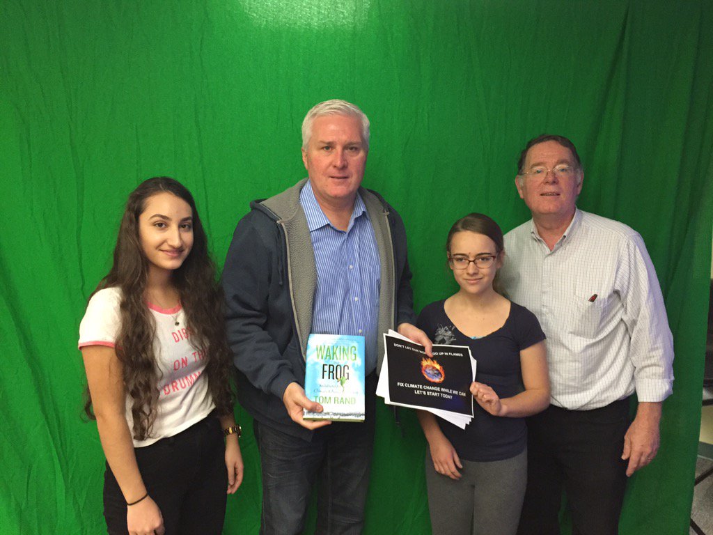 BCC_Principal's tweet photo. MP John Brassard visits BCC Green Team receives letters &amp; hears student voice on climate change. Great dialogue! https://t.co/MFXBqZrCd4