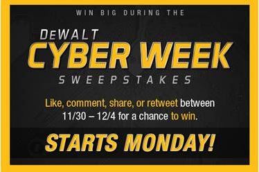 DEWALTtough's tweet photo. 5 days. 5 chances to win. Join us next week for your chance to win BIG. https://t.co/EnOOlCoPUx