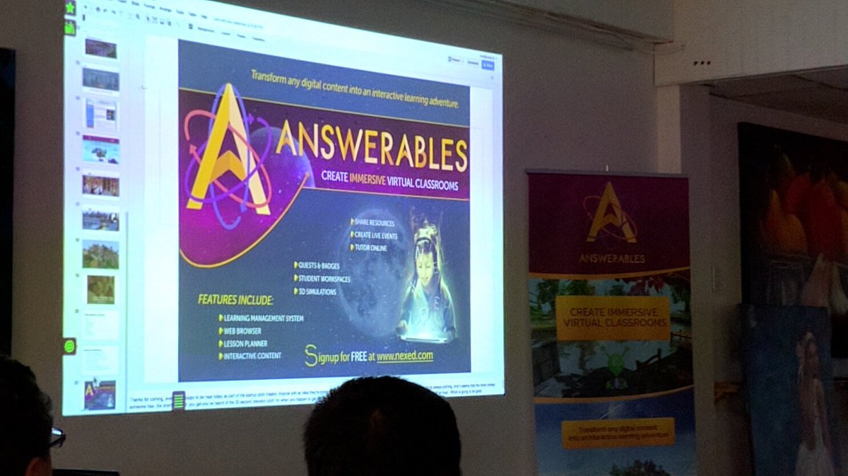 CinemaSuiteInc's tweet photo. Answerables. Virtual classroom tech by @Nex_Ed using @unity3d. Amazing tech and demo! #UnityEdu #unity3D #gamedev https://t.co/bwlVA4e49G