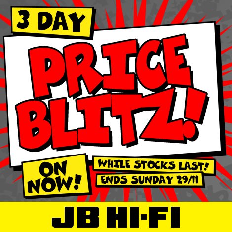 JBColonnades's tweet photo. 3 Day #PriceBlitz on now @JBColonnades @JBHiFi. Check out the hot offers here https://t.co/ajSR6G03Cn https://t.co/9LcW7sydTT