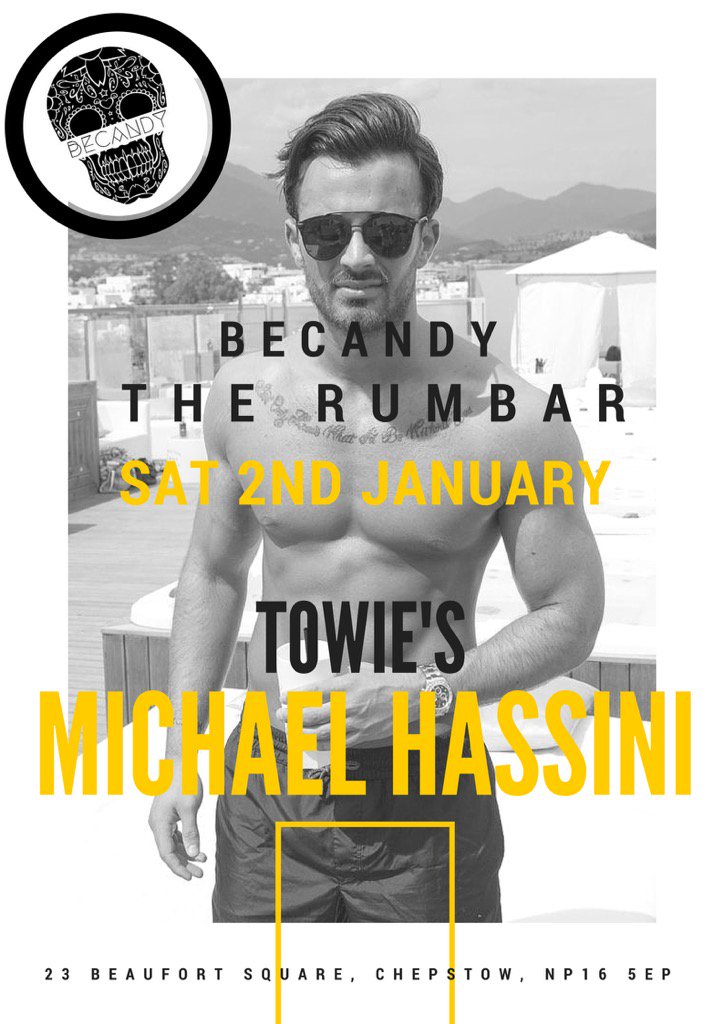 ITSCANDYEVENTS's tweet photo. We have a treat for January 2nd - @MichaelHassini at @rumbarchepstow & @barauberge #BeCandy https://t.co/tjg85fwLnZ