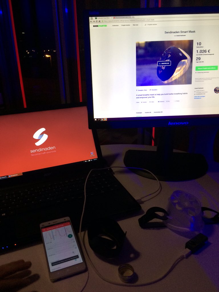 MichaelReiterPR's tweet photo. @sendinaden: intelligence-enhanced mask for wellness and therapy control / COPD, apnoea, asthma + inhalation #g4a https://t.co/TyY1kmy4A5
