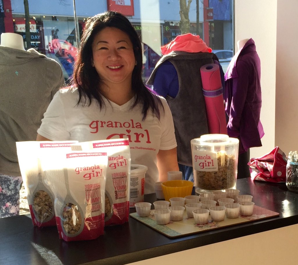 On location at @ivivva W. 4th all wknd. Grab a sample &amp; enter raffle to win a bag of GG + an upcycled GG yoga bag!
