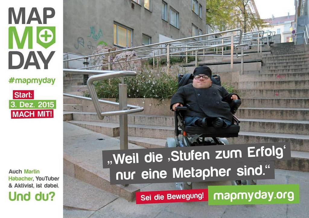 mabacher's tweet photo. Ich bin bereits Teil der Bewegung!
Was ist mit DIR?
Hol dir die @wheelmap App und mach mit am 3. Dez bei #mapmy… https://t.co/dBVdiCHihR