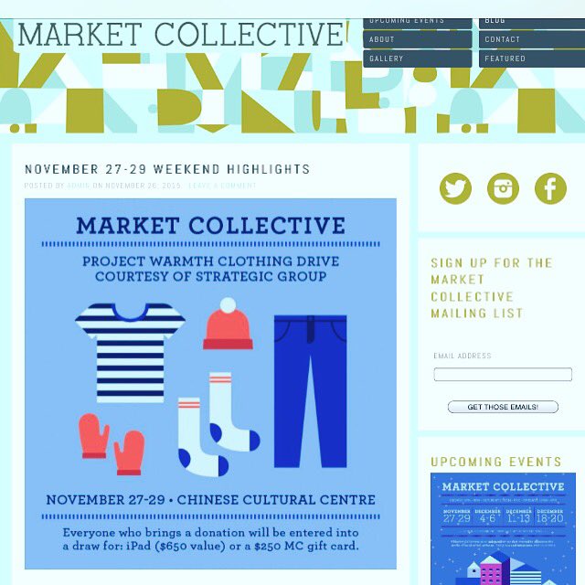 SecaraRoxana's tweet photo. Come say hi this weekend and donate used winter clothes for people in need in #yyc @mrktcollective https://t.co/zm9bo7TQoj