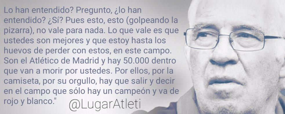 sdh_atm's tweet photo. Buenas y rojiblancas noches Atléticos, te extrañamos Don Luis Aragonés... 😢🏧❤. #LeyendaAtletica #Frase https://t.co/XTIwKmiBjn