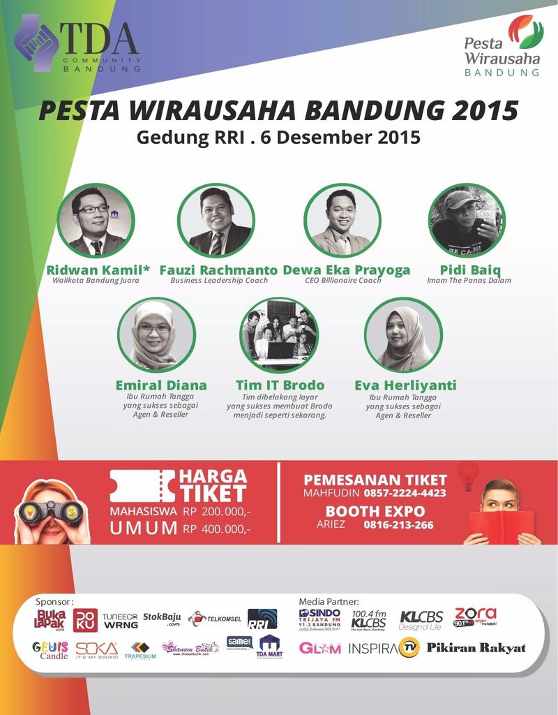 Ach_Faisal's tweet photo. #PestaWirausahaBdg tampil beda. Ada ayah @pidibaiq di Sana. Hayu ahh...cc: @tdabandung @kantinnasion @ridwankamil https://t.co/JjZK6CFrOm