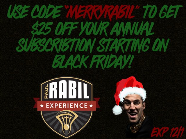 RabilExperience's tweet photo. Have you taken advantage of the #RabilExperience black Friday deal? Subscribe to have @PaulRabil as your own coach! https://t.co/eiug7Ppsc1