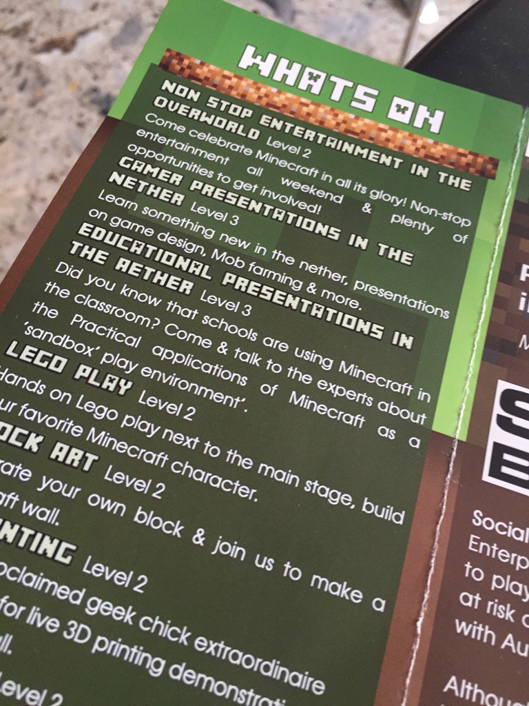 Here's some of what's happening at #OpenWorld today with #Minecraft. #excitedbuzz