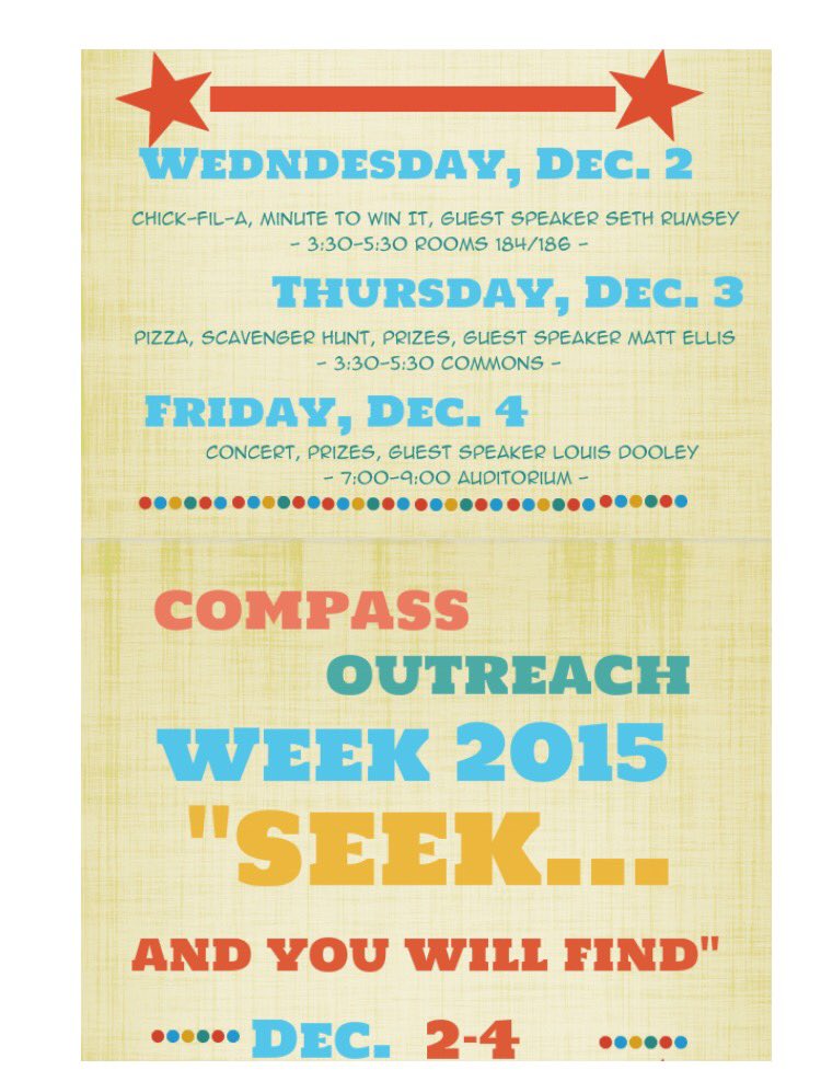 Get ready for our outreach events next week!