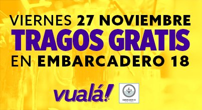 vualaapp's tweet photo. En 2 horitas más nos vemos en @Embarcadero_18 NOSOTROS INVITAMOS LOS TRAGOS de 8 a 10 PM #playadelcarmen #promovuala https://t.co/lGw1CIl5bw
