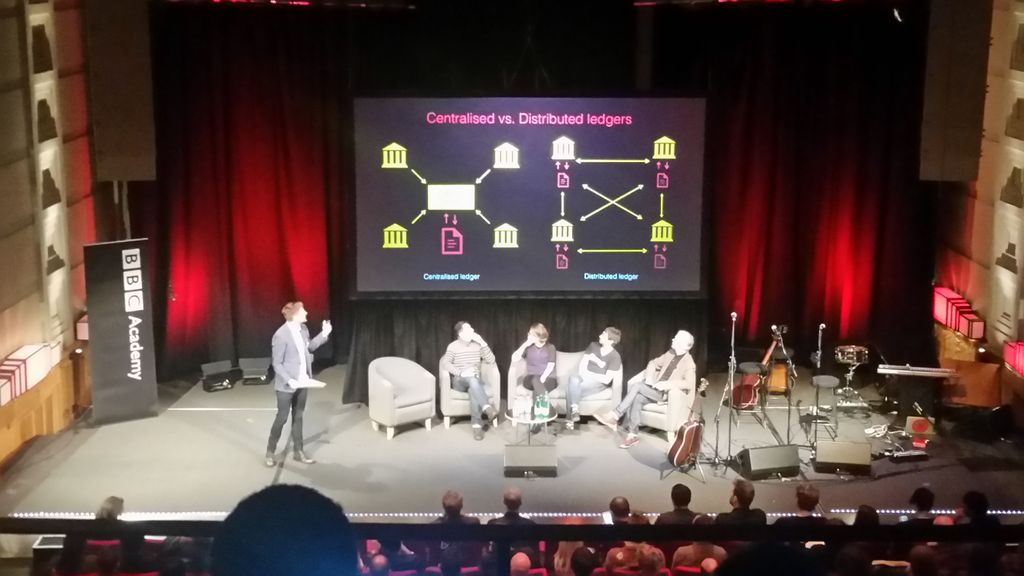 UjoMusic's tweet photo. Great fun introducing #blockchain to the audience at #bbcbeat today. Congrats @sara_sgm on a great event. https://t.co/cM7ZgZnK1a