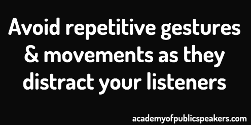 Andy_OSullivan's tweet photo. Avoid repetitive gestures &amp; movements as they distract your listeners
#PublicSpeaking #presentations #communication https://t.co/EqDuFRJuPC
