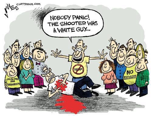 kharyp's tweet photo. Nobody panic! The shooter was a white guy...

#PlannedParenthood #COSprings #COSshooting #PlannedParenthoodShooting https://t.co/0XuCZ6xIpM