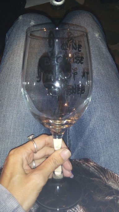 no idea this was bought off my wish list. I can drink some wine says I wine when I am not at Disney.<a href="/tag/yourgoddess"class="tags"><span>#yourgoddess</span></a>