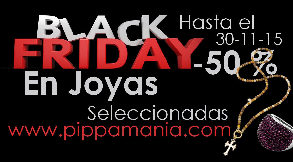 pippamania_es's tweet photo. BLACK FRIDAY: 50% de descuento en nuestras joyas seleccionadas ¡Hasta el 30 de noviembre!  https://t.co/fO3dLOGEa6 https://t.co/RSn9S3kMXs