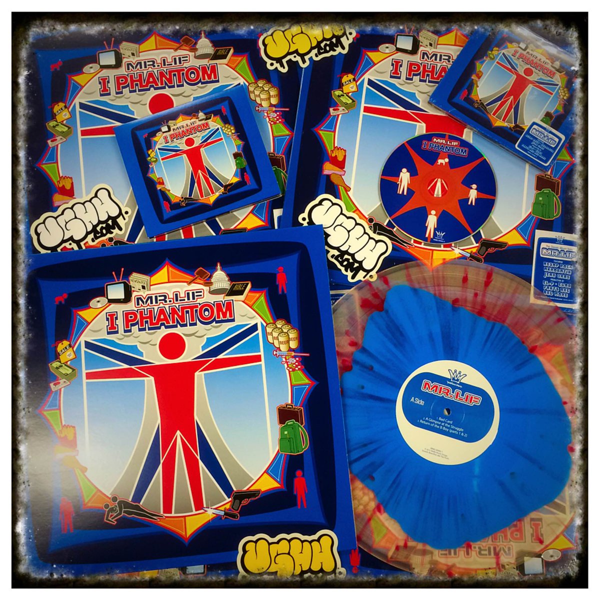 ughhdotcom's tweet photo. Mr. Lif - 'I Phantom' Red, Blue & Clear Splatter Vinyl Now Shipping @theRealMrLif #IPhantom https://t.co/XAnsODKHIE https://t.co/onkrWkznXQ