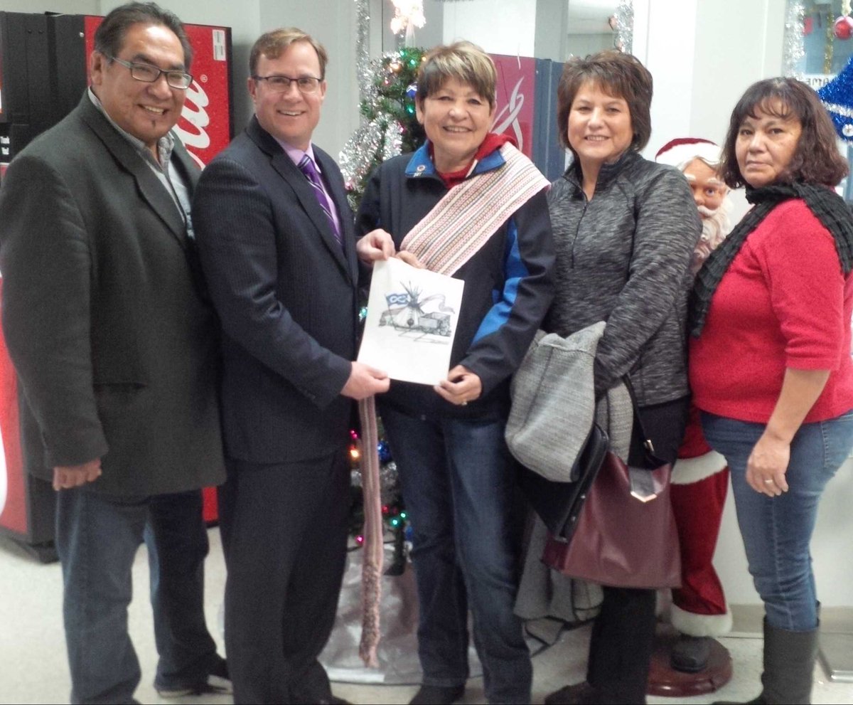 Day began w/ terrific talk about ideas 2 promote trades training 4 young Aboriginal women; thx CUMFI Pres Isbister