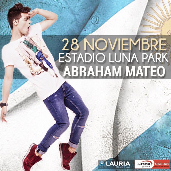 AbrahamMateo's tweet photo. ARGENTINA, por fin MAÑANA concierto en el @stadiumlunapark Llevo meses esperando vivir d nuevo este momento!
#Ready! https://t.co/A93UPtgIny