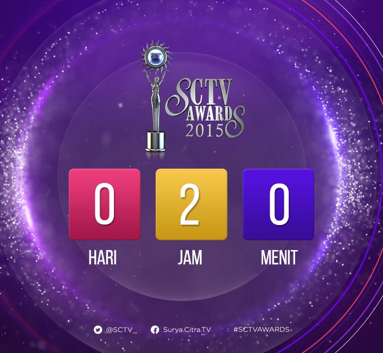 Siap-siap semakin dekat dengan ajang bergengsi SCTV Awards 2015 di <a href="/SCTV_/">SCTV</a> 

2 JAM LAGI! #MenujuSCTVAwards