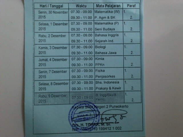 Ini jadwal UAS mimin, mana jadwal UAS kalian ? :v #minA