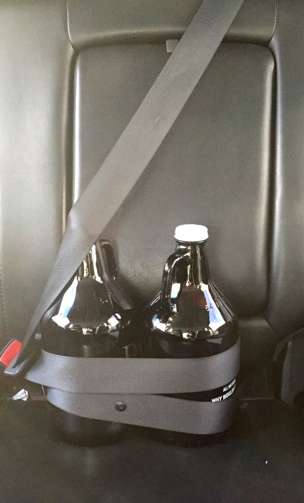 LindsayBaley's tweet photo. I always make sure my babies are buckled up. "Shhh. My lovelies, Mama's here." #beerbabies https://t.co/JLptJHkp1l