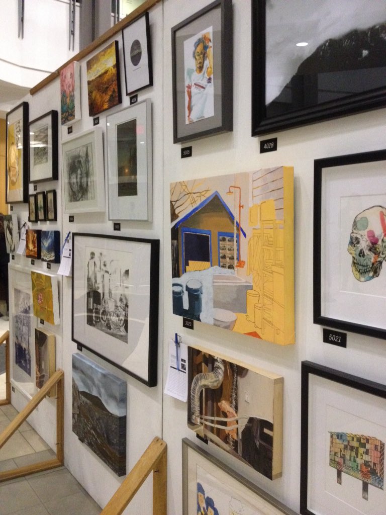 OutburstAuction's tweet photo. So much artwork, just waiting to go in your home! 30 minute countdown to #OUTBURST #auction #7pm #yegtonight #yeg https://t.co/6EwlhFVAve