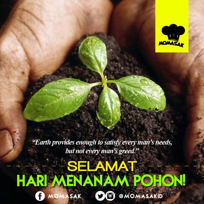 momasakID's tweet photo. Selamat Hari Menanam Pohon! Yuk bikin lingkungan kamu jadi lebih sejuk dg rajin menanam/berkebun. #HariMenanamPohon https://t.co/WBz2bFr5V3