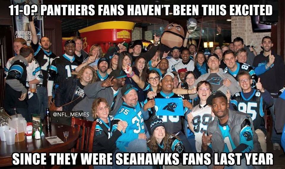 NFLMemes's tweet image. Panthers fans...