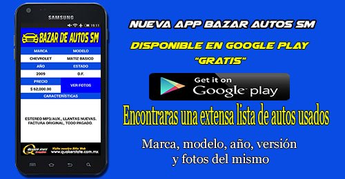 Autolist_Guia's tweet photo. @SuperAutosMX les invitamos a conocer la nueva App Bazar de Autos SM https://t.co/EirkB8LBq0