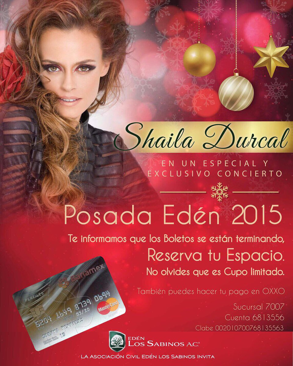 _elisanchez's tweet photo. NO TE  QUEDES  FUERA DE  ESTE  ESPECTACULAR  EVENTO  Y ADQUIERE  TUS  BOLETOS    #ShailaDurcalenconcierto https://t.co/4ous8fWtQS