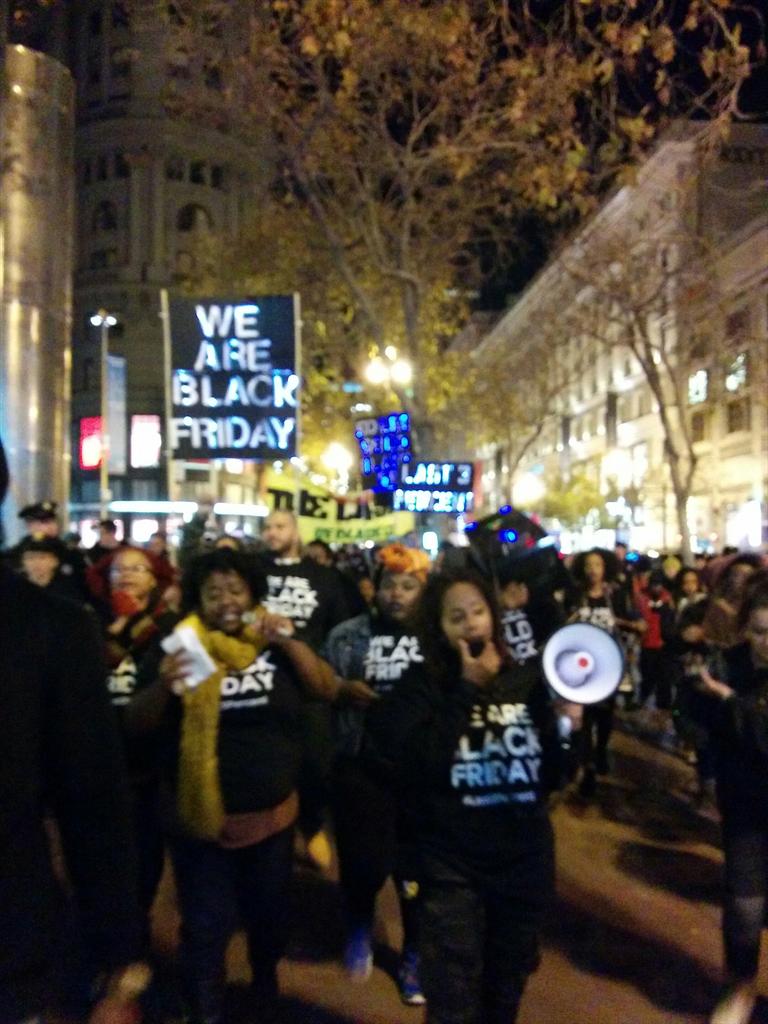 BaySolidarity's tweet photo. I can hear BlackSF crying #icantbreathe now Im in the struggle saying I can't leave. #last3percent #weareblackfriday https://t.co/5Rq8SBV7MF