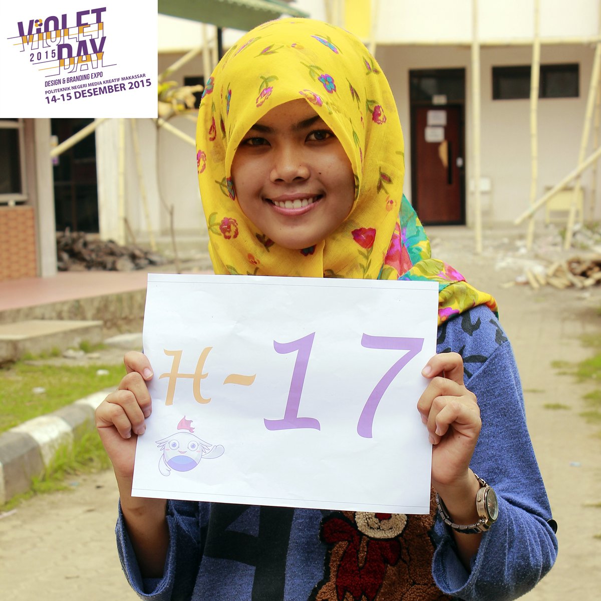 creative8art's tweet photo. H-17 Road to Violet Day 
Semangat kakak Panitia...
#violetday #branding #polimediamakassar #polimedia #creativeart https://t.co/sN078qtLG0