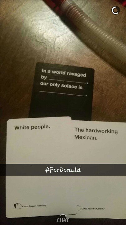 kydagod627's tweet photo. Ha!  #cardsagainsthumanity https://t.co/5Bv614blw8