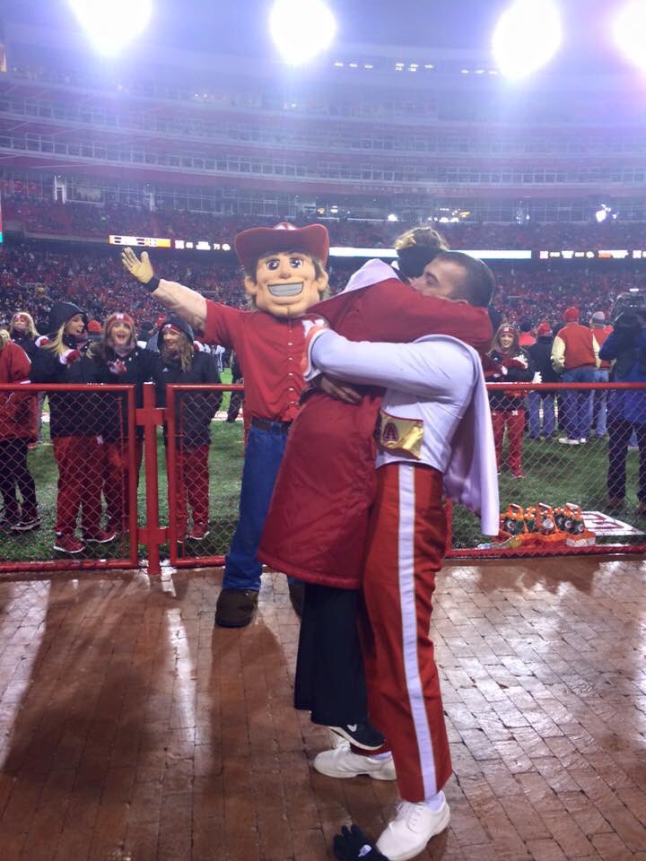UNLdrumline's tweet photo. Congrats to our section leader Jordan for his mid game engagement! Herbie seems to agree #SheSaidYes #yamahagotw https://t.co/4DU09g8sR5