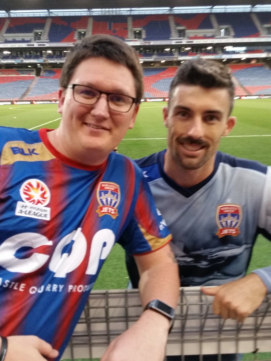 camg_85's tweet photo. Awesome to meet my fave @NewcastleJetsFC player, @JHoff28! Unlucky to only come away with 1 point! #NEWvBRI https://t.co/rJj7pVJN1L